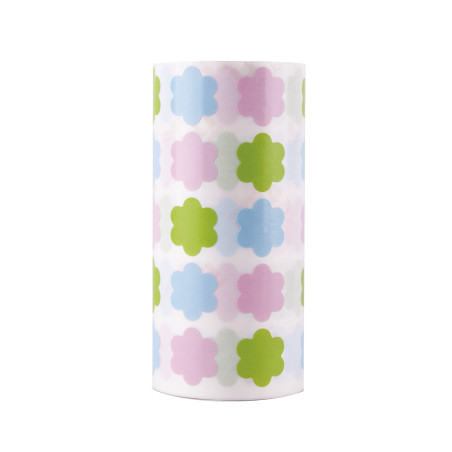 APLI Kids 19236 - Rouleau de gommettes "fleurs multicolores" dans les tons pastel - Adhésif permanent - Format idéal pour les at