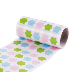 APLI Kids 19236 - Rouleau de gommettes "fleurs multicolores" dans les tons pastel - Adhésif permanent - Format idéal pour les at