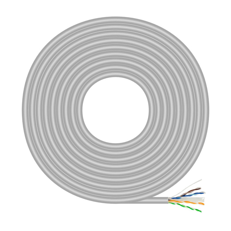 AISENS - A135-0660 - Câble réseau RJ45 Cat.6 UTP rigide AWG23 CCA, gris, 100 m AISENS - A135-0660 - Câble réseau RJ45 Cat.6 UTP rigide AWG23 CCA, gris, 100 m