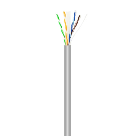 AISENS - A135-0660 - Câble réseau RJ45 Cat.6 UTP rigide AWG23 CCA, gris, 100 m