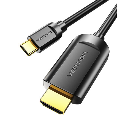 Vention Câble USB C vers HDMI 2 m, 4K@30Hz Adaptateur USB Type C vers HDMI [Compatible Thunderbolt 3] Compatible avec iPad Pro, 