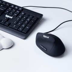 iggual – Souris Ergonomique Filaire avec Câble USB de 1,5m, 6 Boutons et DPI Réglable Entre 800 et 2400, Souris de Gamer Compati