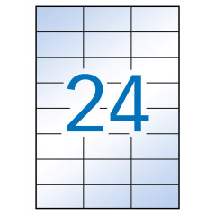 Etiquettes transparentes format 70x37mm par 240