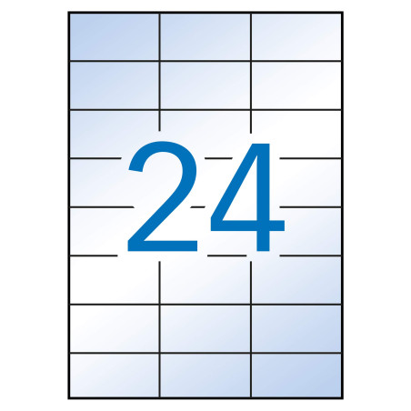 Etiquettes transparentes format 70x37mm par 240