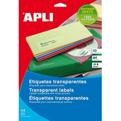 Etiquettes transparentes format 70x37mm par 240