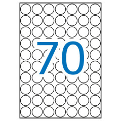 APLI labels A5 Print & Write 19 x 19 mm Blanc 1190pieza (s) – autocollantes (couleur blanc, A5, 19 mm, 19 mm, 190 x 125 x 6 mm,