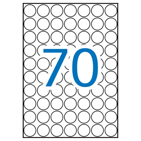 APLI labels A5 Print & Write 19 x 19 mm Blanc 1190pieza (s) – autocollantes (couleur blanc, A5, 19 mm, 19 mm, 190 x 125 x 6 mm,
