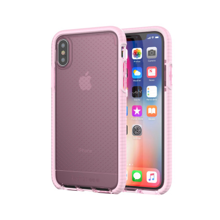 tech21 Evo Check Coque de Protection pour iPhone X/XS Teinte Rose