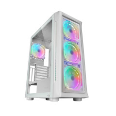 Mars Gaming MC-Neo, Tour Gaming XXL E-ATX, Vitres Latérales et Frontales Verre Trempé, 4 Ventilateurs ARGB 120mm + Ventilateur 1