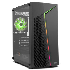 NOX Xtreme Products Infinity Zeta - Mini Tour M-ATX/ITX ARGB Rainbow Dynamic, latéral en Verre trempé, Espace pour 6 Ventilateur