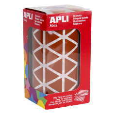 APLI 11496 - Gommettes Triangulaires en rouleau - Couleur : Marron - Dimension : 20mm