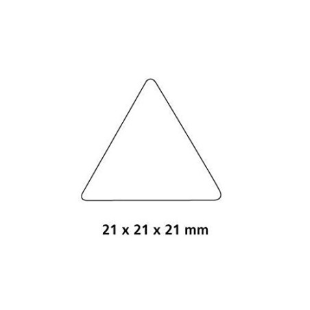 APLI 11496 - Gommettes Triangulaires en rouleau - Couleur : Marron - Dimension : 20mm