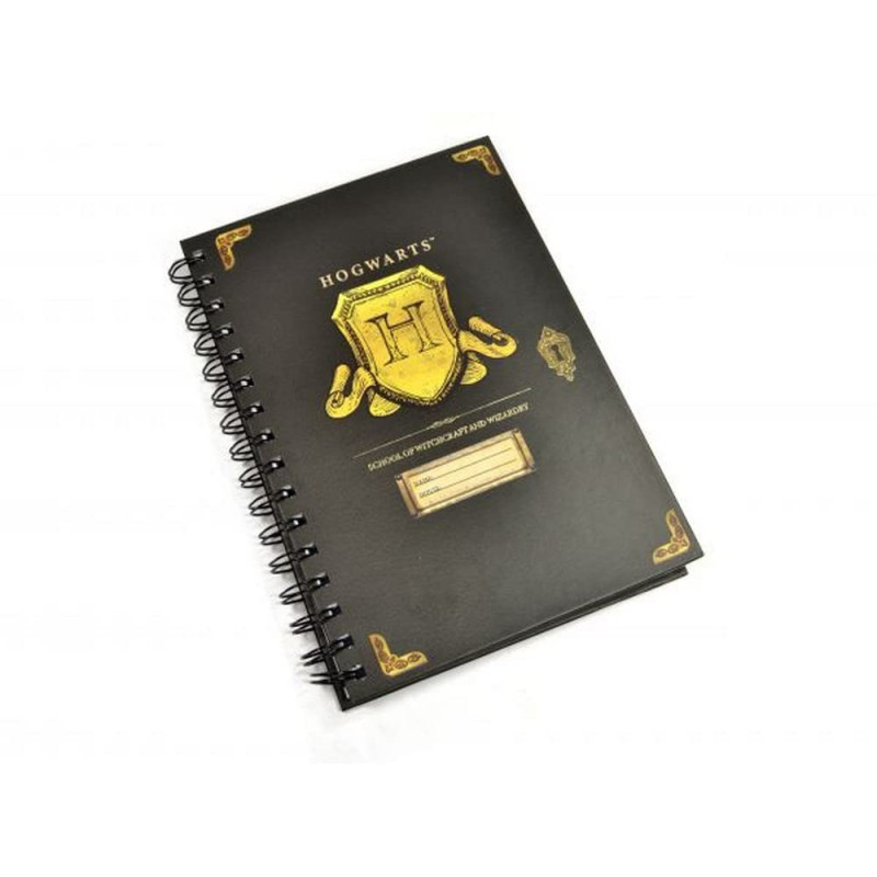 Harry Potter - Cahier à spirale (Taille unique) (Noir/Doré) Harry Potter - Cahier à spirale (Taille unique) (Noir/Doré)