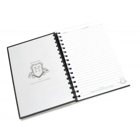 Harry Potter - Cahier à spirale (Taille unique) (Noir/Doré)