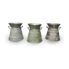 B And B 60995 Pot de fleurs en fer 17 x 18 cm Couleurs assorties