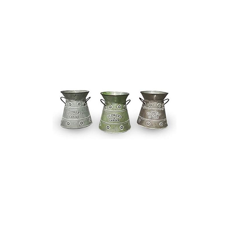 B And B 60995 Pot de fleurs en fer 17 x 18 cm Couleurs assorties B And B 60995 Pot de fleurs en fer 17 x 18 cm Couleurs assorties