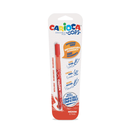 CARIOCA UNRWA Stylo effaçable avec encre thermosensible Contient 1 stylo. Parfait pour écrire, effacer et réécrire. Caoutchouc i