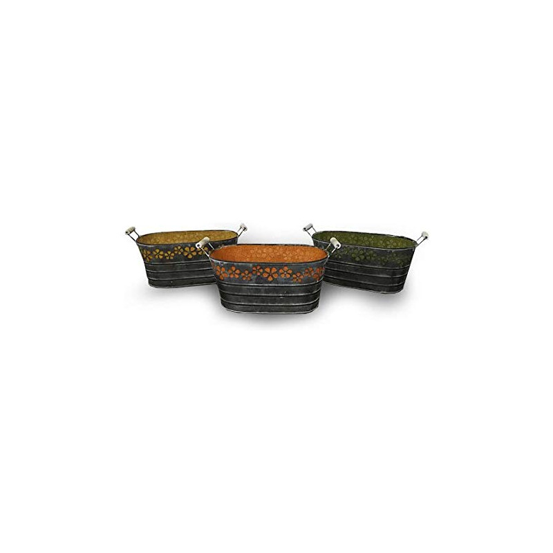B And B 60871 Pot de fleurs en fer 36 cm Couleurs assorties B And B 60871 Pot de fleurs en fer 36 cm Couleurs assorties