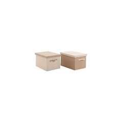 B AND B CAJA DE TELA PLEGABLE CON TAPA - COLORES SURTIDOS
