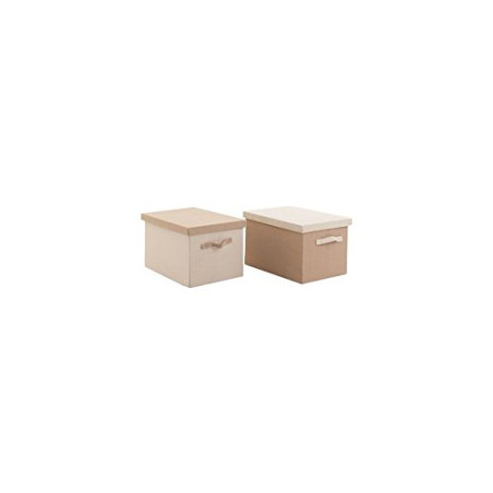 B AND B CAJA DE TELA PLEGABLE CON TAPA - COLORES SURTIDOS