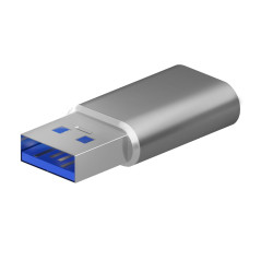 AISENS Mini Adaptateur USB 3.2 GEN2 USB 2.03A Type USB-C H-A M Gris