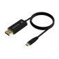 AISENS A109-0686 Câble Convertisseur Aluminium USB-C vers DisplayPort 8K@60Hz USB-C/M-DP/M Noir 0,8 m AISENS A109-0686 Câble Convertisseur Aluminium USB-C vers DisplayPort 8K@60Hz USB-C/M-DP/M Noir 0,8 m