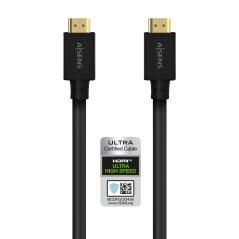 AISENS - A150-0680 - Câble HDMI V2.1 Ultra Haute Vitesse/Hec 8K@60Hz 48Gbps, A/M-A/M, Noir, 5.0M