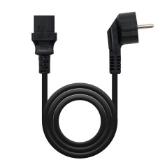 NANOCABLE 10.22.0102-L2 - Câble d'alimentation CPU, CEE7 mâle vers C12 Femelle, Couleur Noire, 2 m