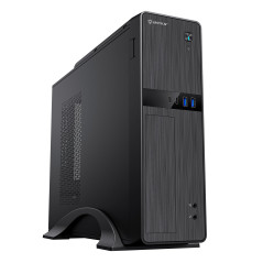 UNYKAck Boîtier d'ordinateur Micro ATX UK2011 Noir, avec Bloc d'alimentation 450 W, Deux connecteurs USB 3.0 et Deux connecteurs