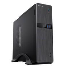 UNYKAck Boîtier d'ordinateur Micro ATX UK2011 Noir, avec Bloc d'alimentation 450 W, Deux connecteurs USB 3.0 et Deux connecteurs