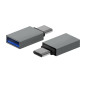 AISENS Mini Adaptateur Aluminium USB 3.2 Gen1 3A Type USB-C/M-A/H Gris AISENS Mini Adaptateur Aluminium USB 3.2 Gen1 3A Type USB-C/M-A/H Gris