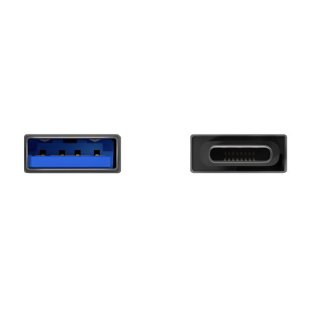 AISENS Mini Adaptateur Aluminium USB 3.2 Gen1 3A Type USB-C/M-A/H Gris