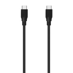 AISENS Câble USB 3.2 Gen2x2 20 Gbps 8k@30Hz 5A 100w E-Marker. Type USB-C/M-USB-C/M. Noir. 0,6 m