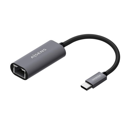 AISENS - A109-0709 - Convertisseur USB3.1 Gen1 USB-C vers Ethernet Gigabit 10/100/1000 Mbps, Gris, 15 cm