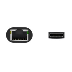 AISENS - A109-0709 - Convertisseur USB3.1 Gen1 USB-C vers Ethernet Gigabit 10/100/1000 Mbps, Gris, 15 cm