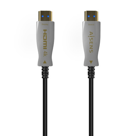 AISENS - A148-0698 - Câble HDMI V2.0 Aoc Premium haute vitesse/Hec 4K@60Hz 4:4:4 18 Gbps, A/M-A/M, noir, 100 m
