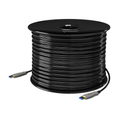 AISENS - A148-0698 - Câble HDMI V2.0 Aoc Premium haute vitesse/Hec 4K@60Hz 4:4:4 18 Gbps, A/M-A/M, noir, 100 m