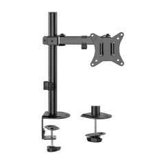 AISENS - DT32TSR-147 - Support de Table Rotatif et inclinable pour Moniteur/TV 9Kg (3 pivots, 1 Bras) de 17-32, Noir