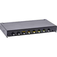 InLine® Panneau de Brassage Cat.6A 0,5U 8 Voies pour Table/Mur/Rail DIN avec Protection Anti-poussière