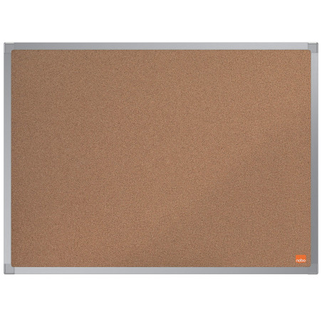 Nobo Tableau d'Affichage Liège, 600 x 450mm, Cadre Aluminium, Montage Mural par les Coins, Essence, Brun Clair, 1915460