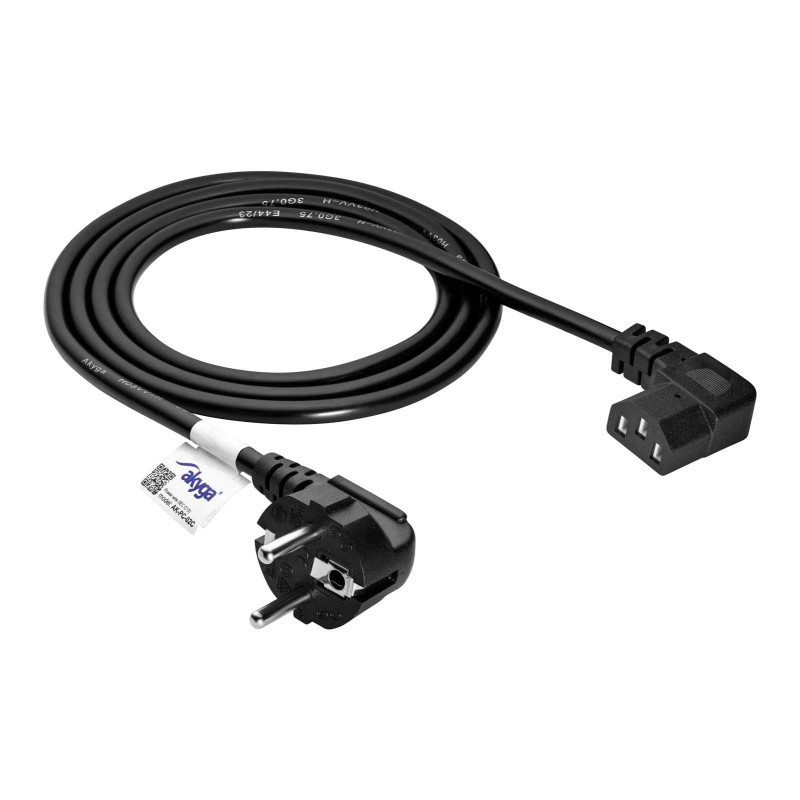 Akyga AK-PC-02C Câble d'alimentation pour PC, Moniteur, imprimante, projecteur, Console de Jeu, 3 pôles, IEC C13 EU, CEE 7/7, 1, Akyga AK-PC-02C Câble d'alimentation pour PC, Moniteur, imprimante, projecteur, Console de Jeu, 3 pôles, IEC C13 EU, CEE 7/7, 1,