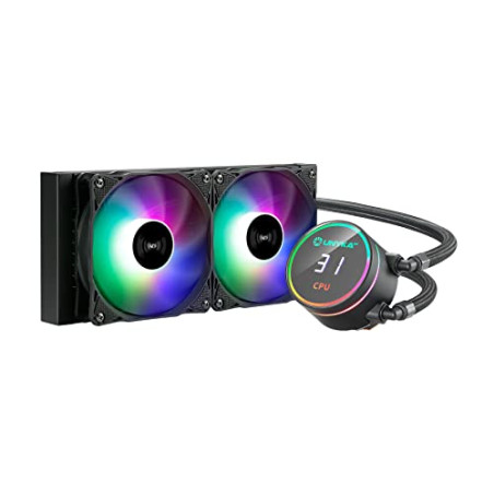 UNYKAch Refroidissement Liquide CPU AquaStorm 240 mm, Pompe silencieuse, Affichage pour contrôler la température du processeur e