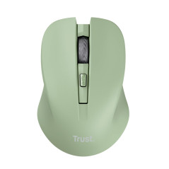 Trust Mydo Souris sans Fil Silencieuse, 82% Plastiques Recyclés 1000-1800 DPI, Récepteur USB Stockable, RF 2.4GHz, pour Gauchers