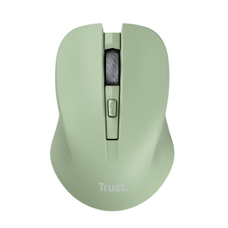 Trust Mydo Souris sans Fil Silencieuse, 82% Plastiques Recyclés 1000-1800 DPI, Récepteur USB Stockable, RF 2.4GHz, pour Gauchers