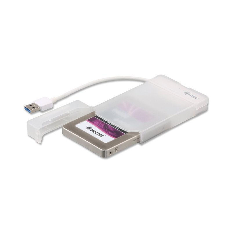 i-tec MySafe USB 3.0 Disque Dur Externe Case 9.5 mm/2.5″ pour SATA I/II/III HDD SSD Blanc i-tec MySafe USB 3.0 Disque Dur Externe Case 9.5 mm/2.5″ pour SATA I/II/III HDD SSD Blanc
