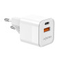 Aisens ASCH-20W2P002-W Cargador GaN de Pared 1x USB Tipo-C 1x USB 20W Blanco Aisens ASCH-20W2P002-W Cargador GaN de Pared 1x USB Tipo-C 1x USB 20W Blanco