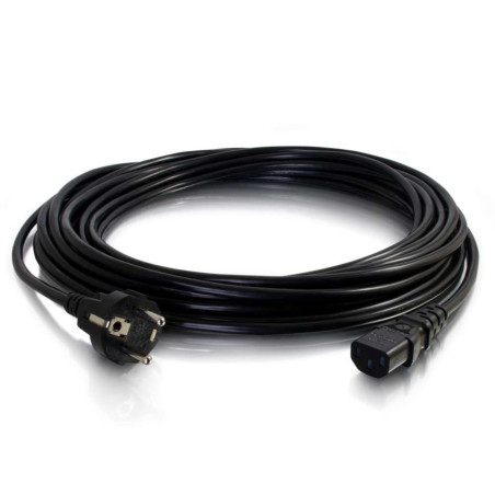 C2G Câble d'alimentation de 5M (IEC320C13 à CEE 7/7 Schuko) 15 pi Convient pour PC, Moniteurs, Appareils électroménagers. Cordon