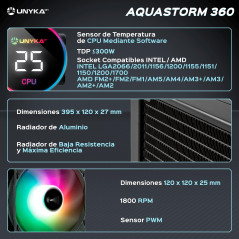 UNYKAch Refroidissement Liquide AquaStorm 360