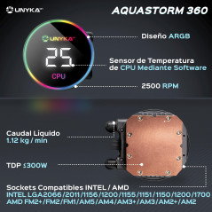 UNYKAch Refroidissement Liquide AquaStorm 360