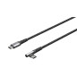 goobay 64659 - Câble USB-C vers USB-C avec angle de 90 °/chargeur rapide de 60 W et 20 V - Fiche métallique avec protection anti goobay 64659 - Câble USB-C vers USB-C avec angle de 90 °/chargeur rapide de 60 W et 20 V - Fiche métallique avec protection anti